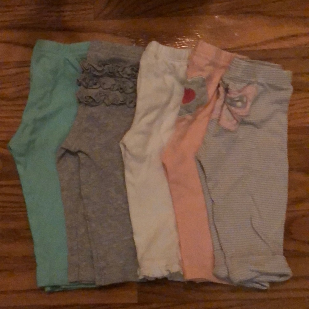 6-9 month pastel legging lot